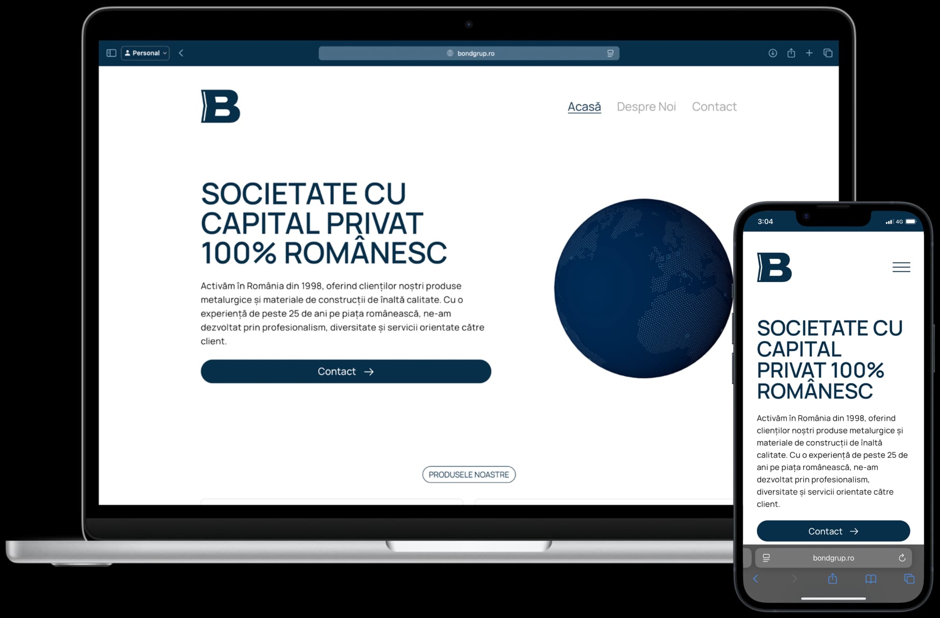 Bondgrup Platform Mockup