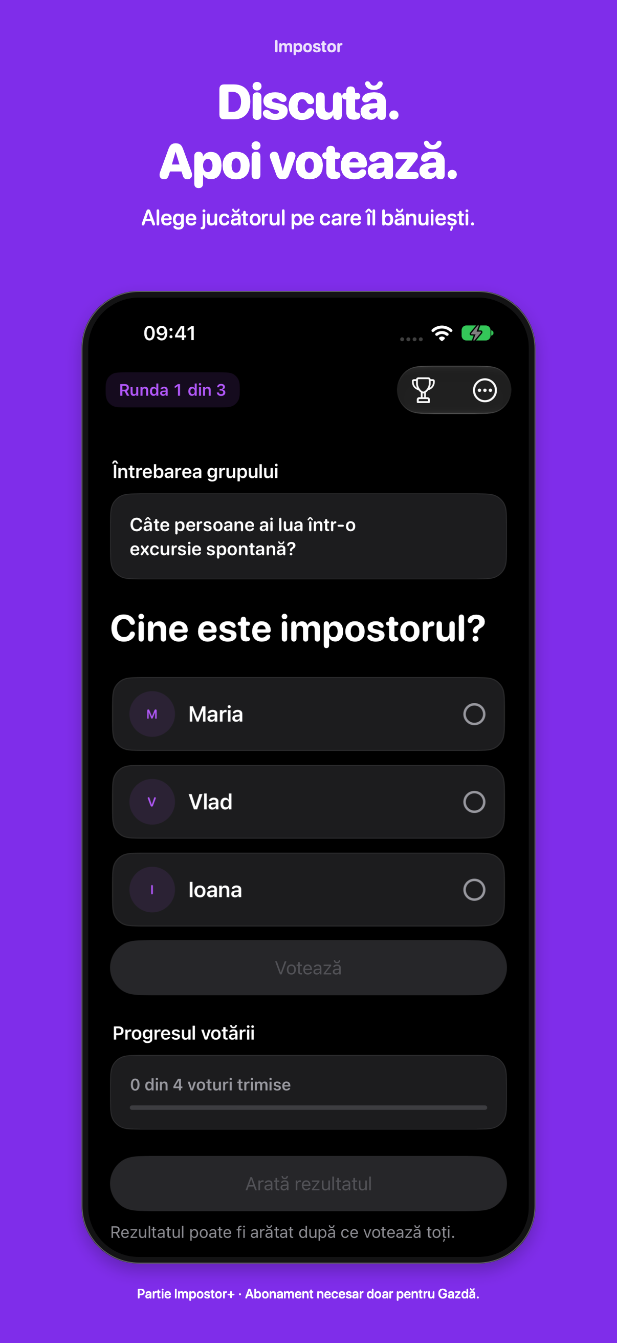 Impostor voting screen before a suspect has been selected