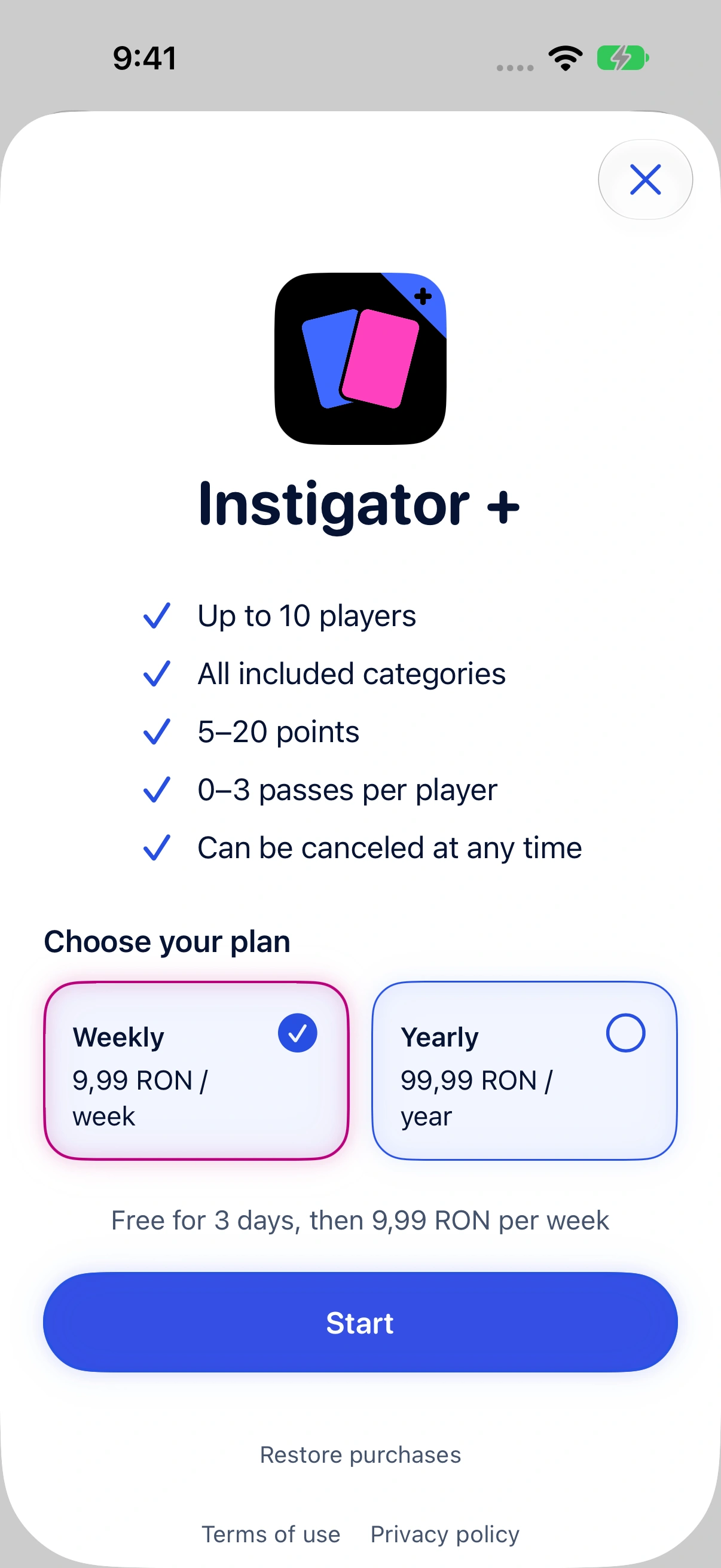 Instigator on iPhone — Instigator +