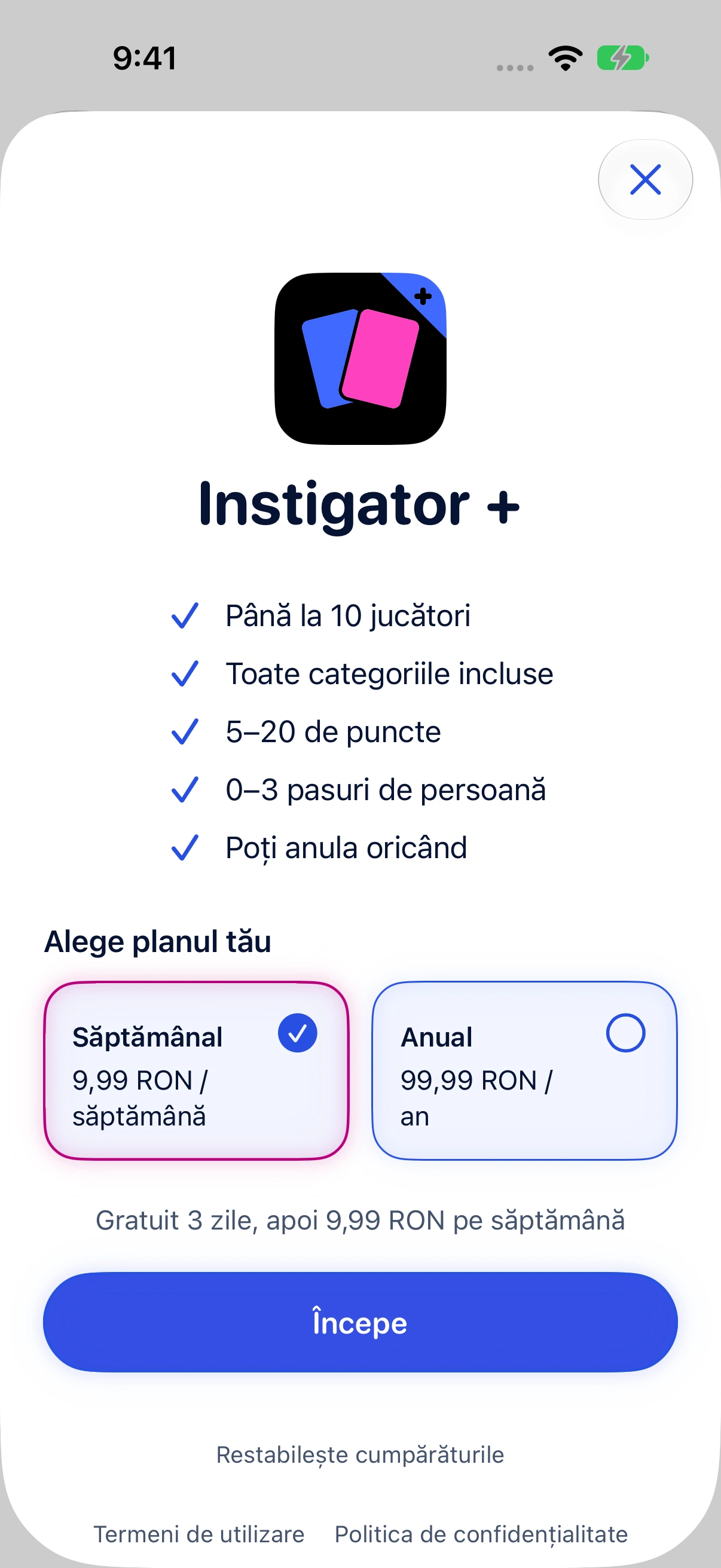 Instigator pe iPhone — Instigator +