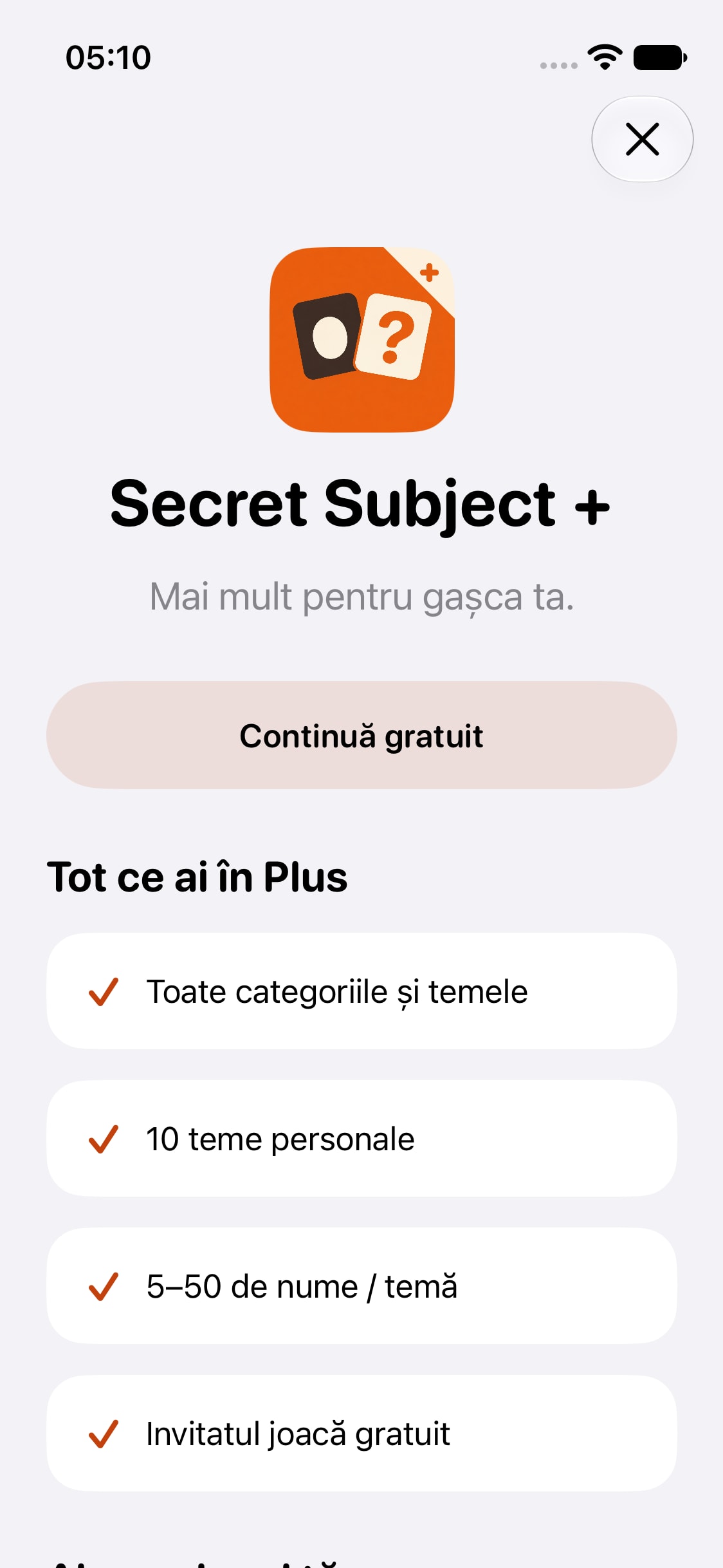 Secret Subject +: bun venit și continuare gratuită pe iPhone