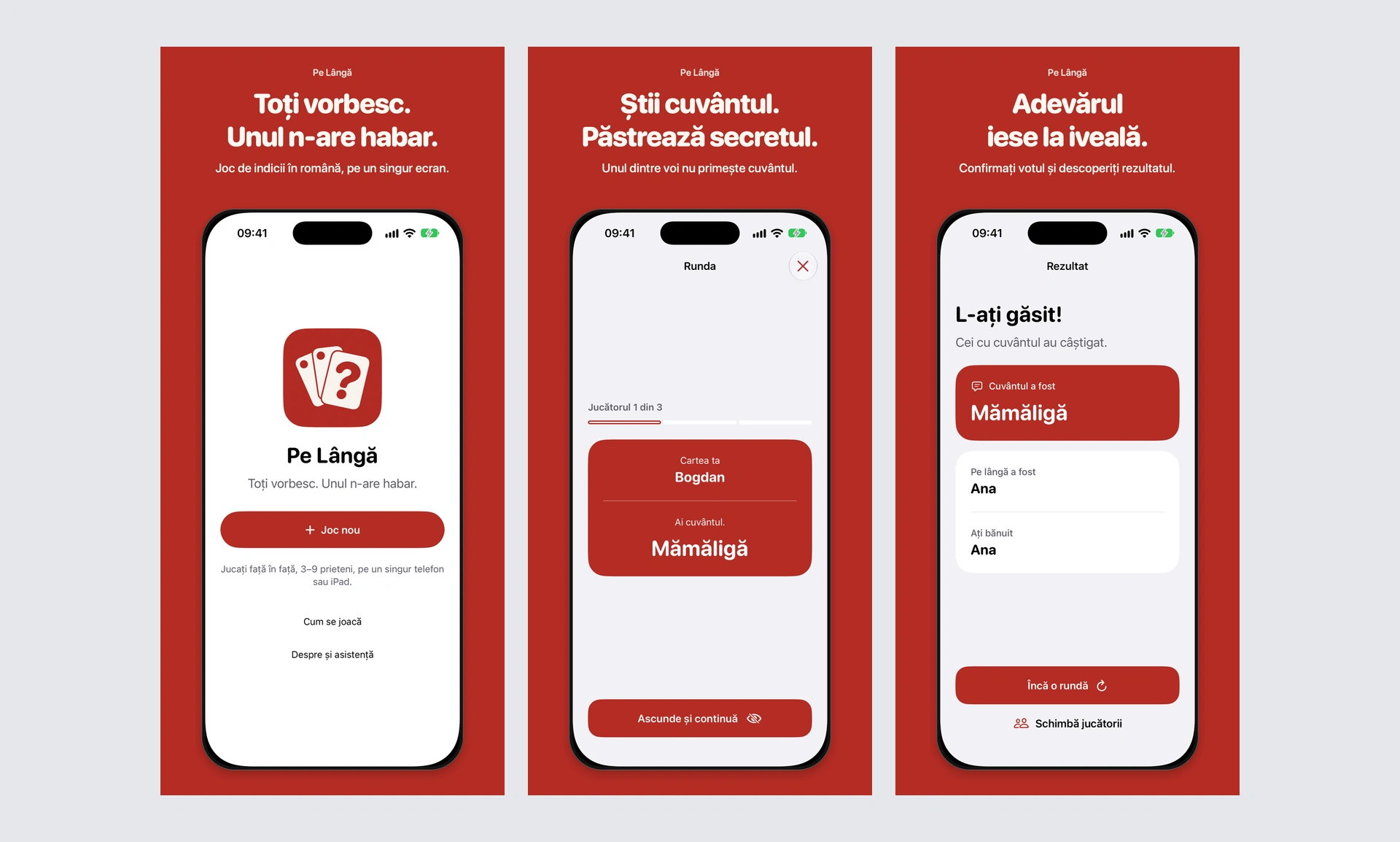 Pe Lângă release artwork with its red and cream identity